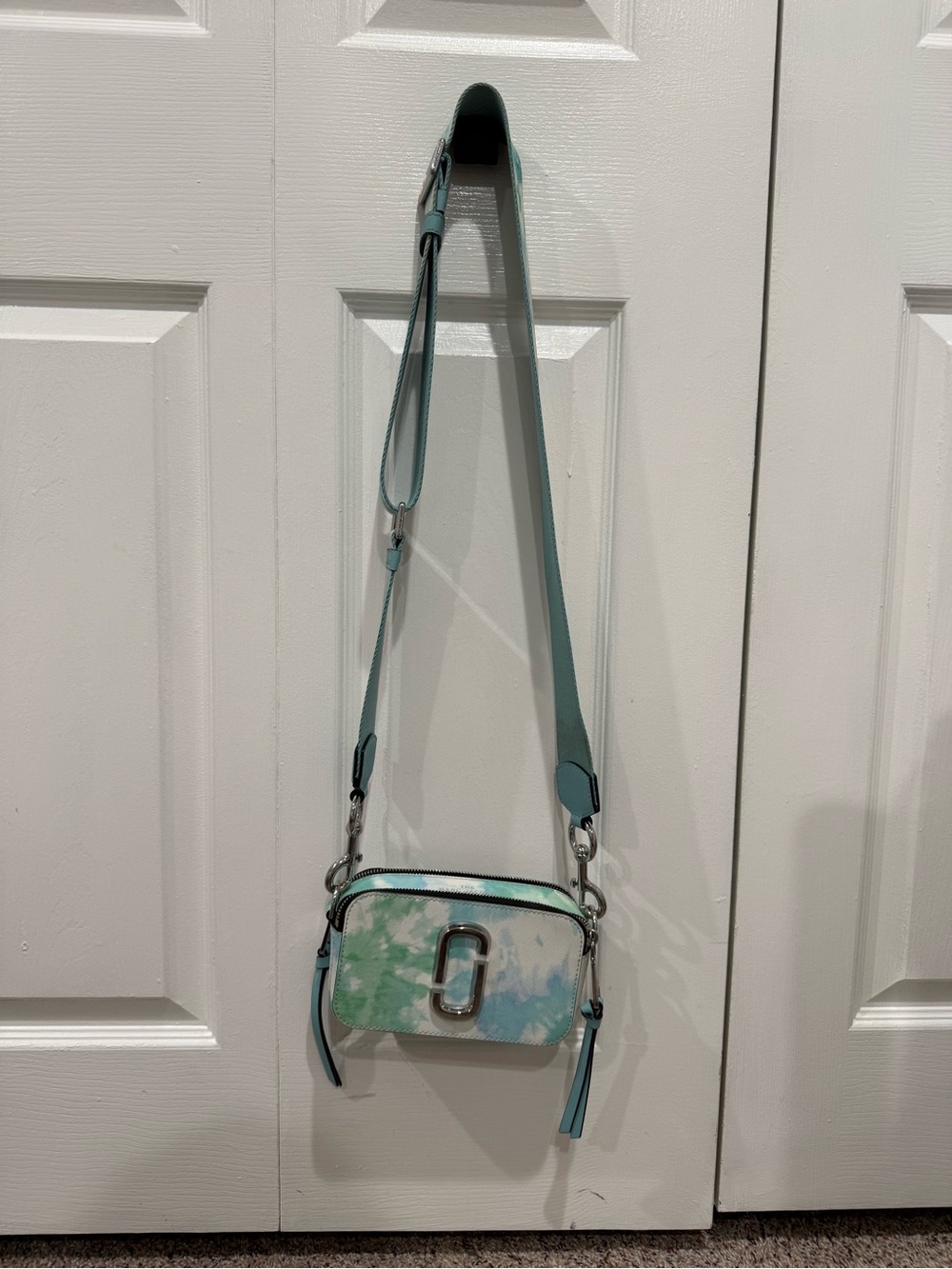 Marc Jacobs Light Blue Tie-Dye Compact Crossbody Bag